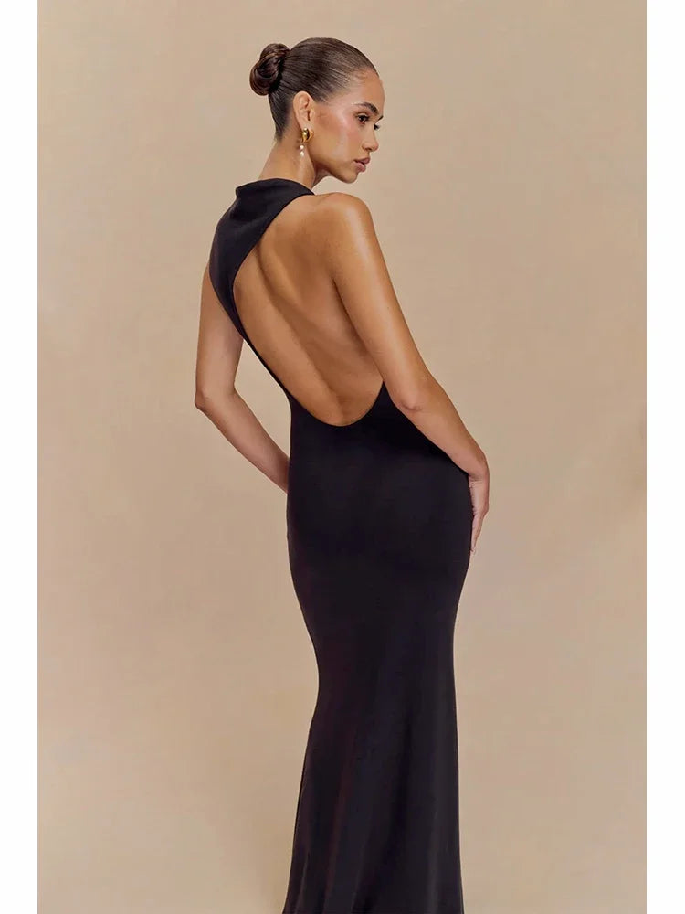 Black Sleeveless Long dress