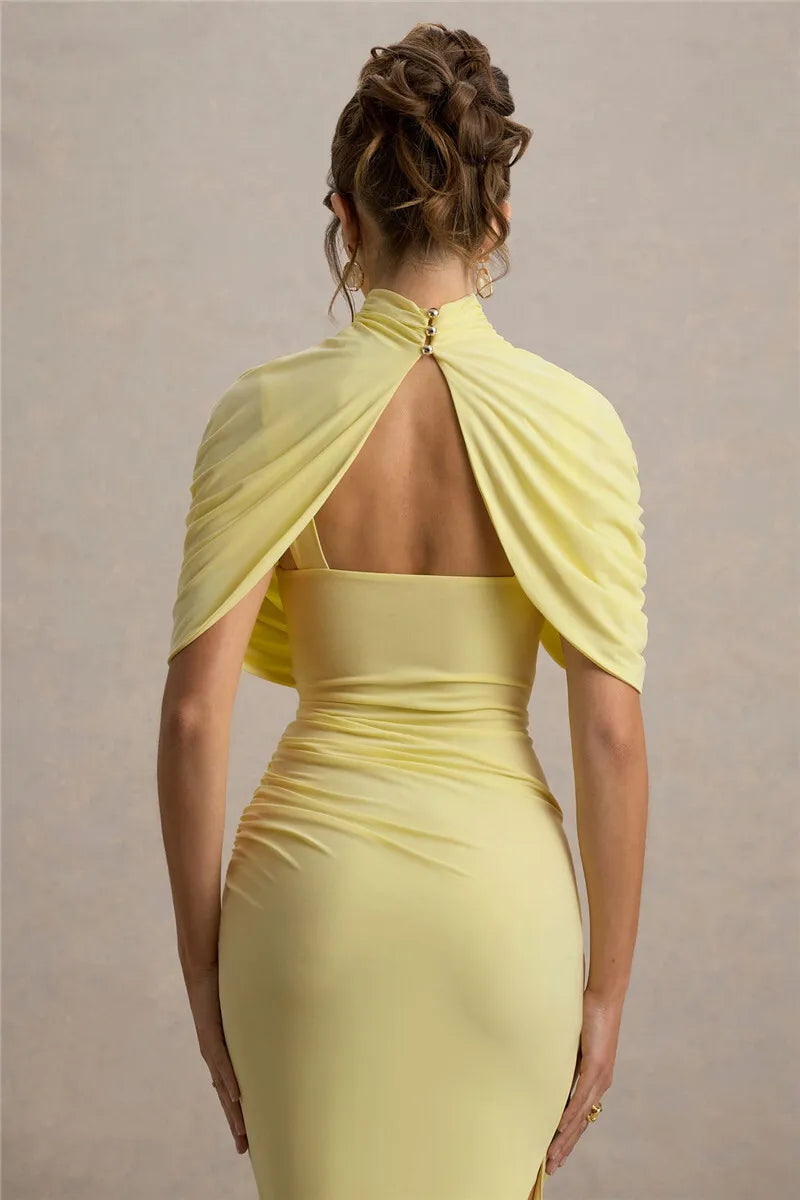 Slim High Waist Long Dress