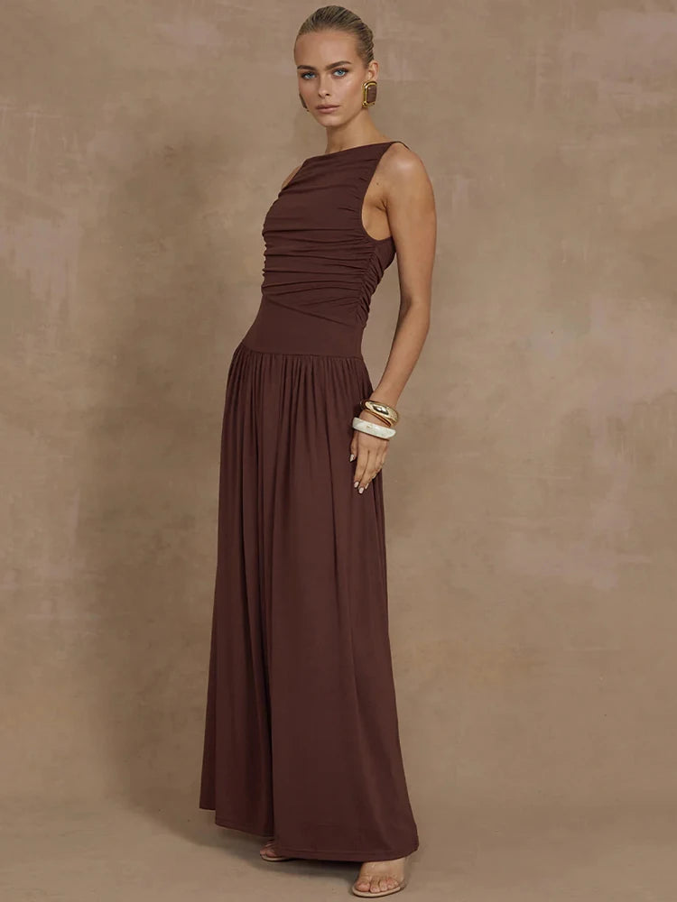 Elegant Sleeveless Maxi Dress