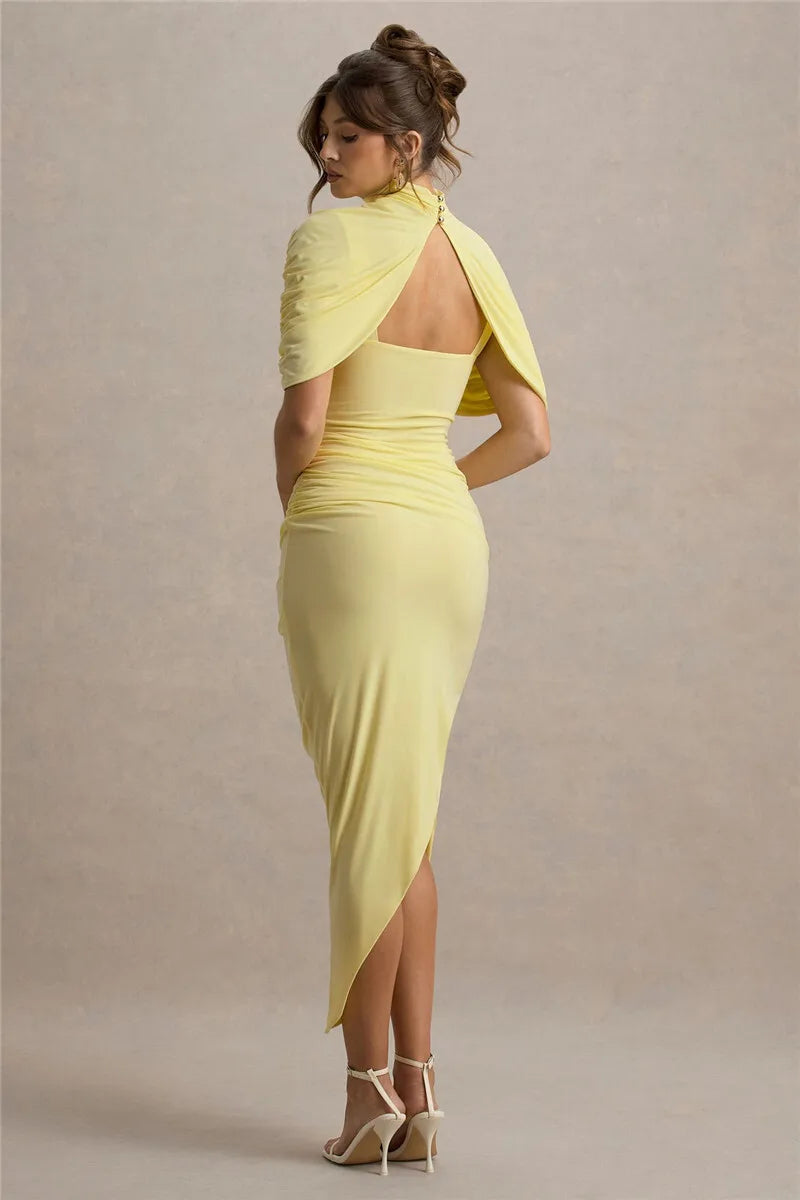 Slim High Waist Long Dress