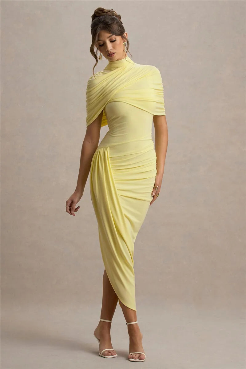Slim High Waist Long Dress