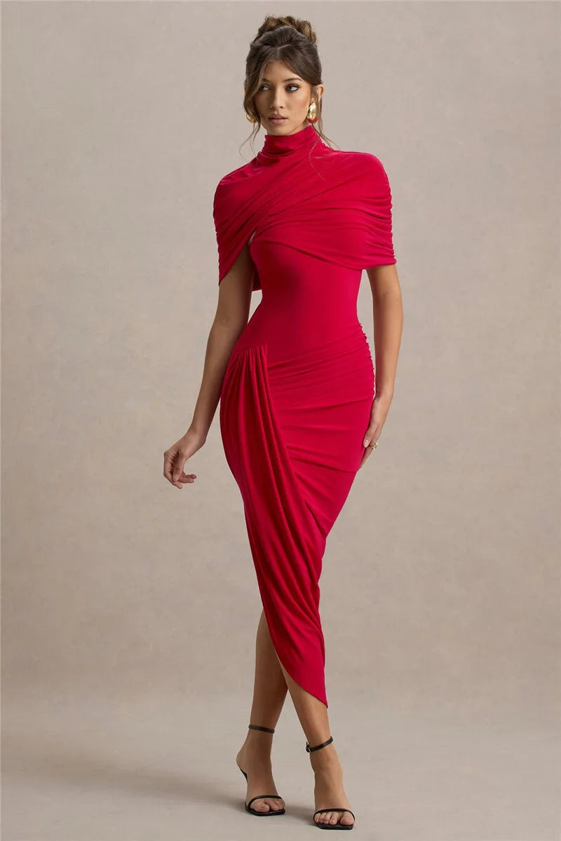 Slim High Waist Long Dress