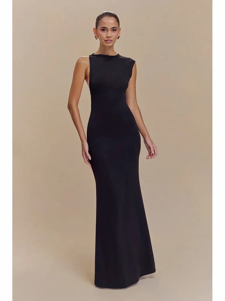 Black Sleeveless Long dress