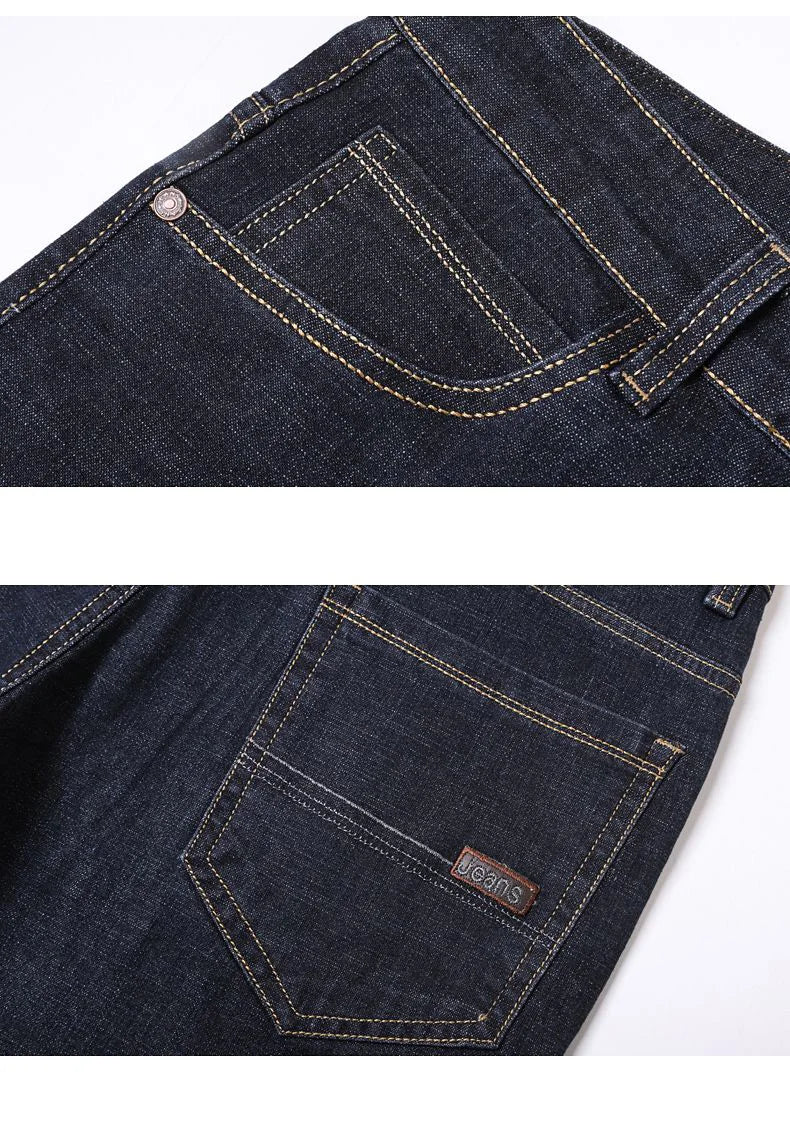 Men's Elastic Cotton Jeans