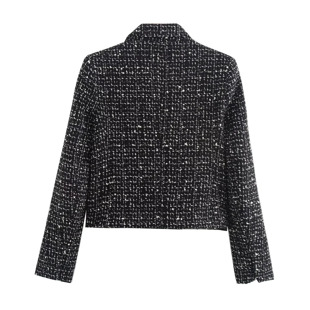 Texture Double breasted Suit Coat