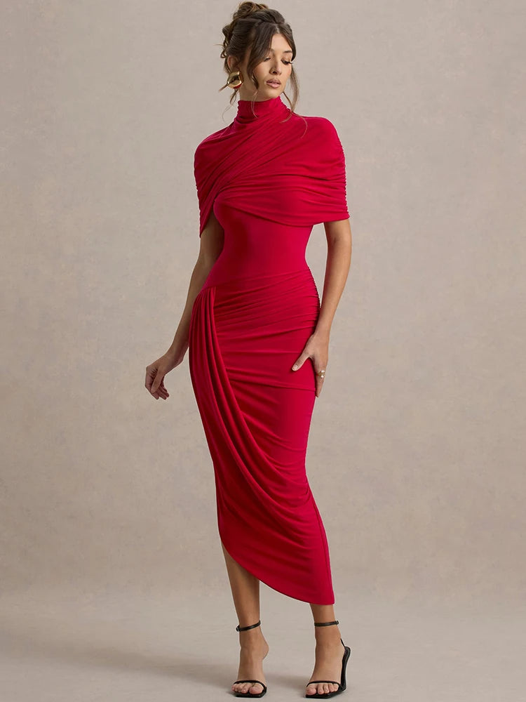Slim High Waist Long Dress
