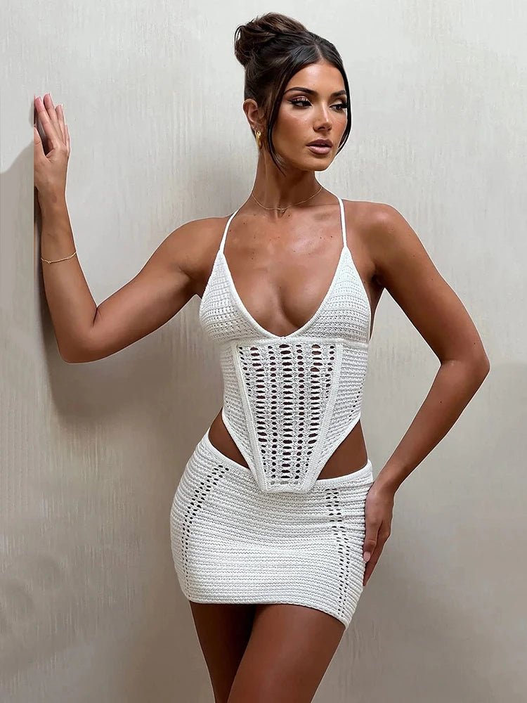 Crop Top And Mini Skirt Set