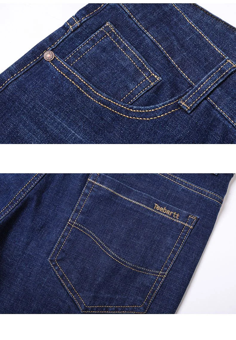 Men's Elastic Cotton Jeans