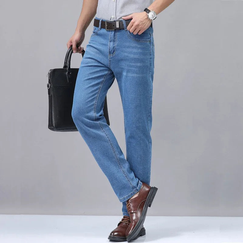 Men's Elastic Cotton Jeans