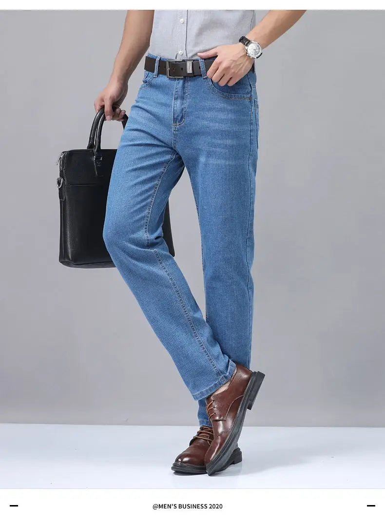 Men's Elastic Cotton Jeans
