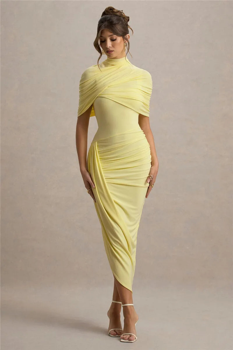 Slim High Waist Long Dress
