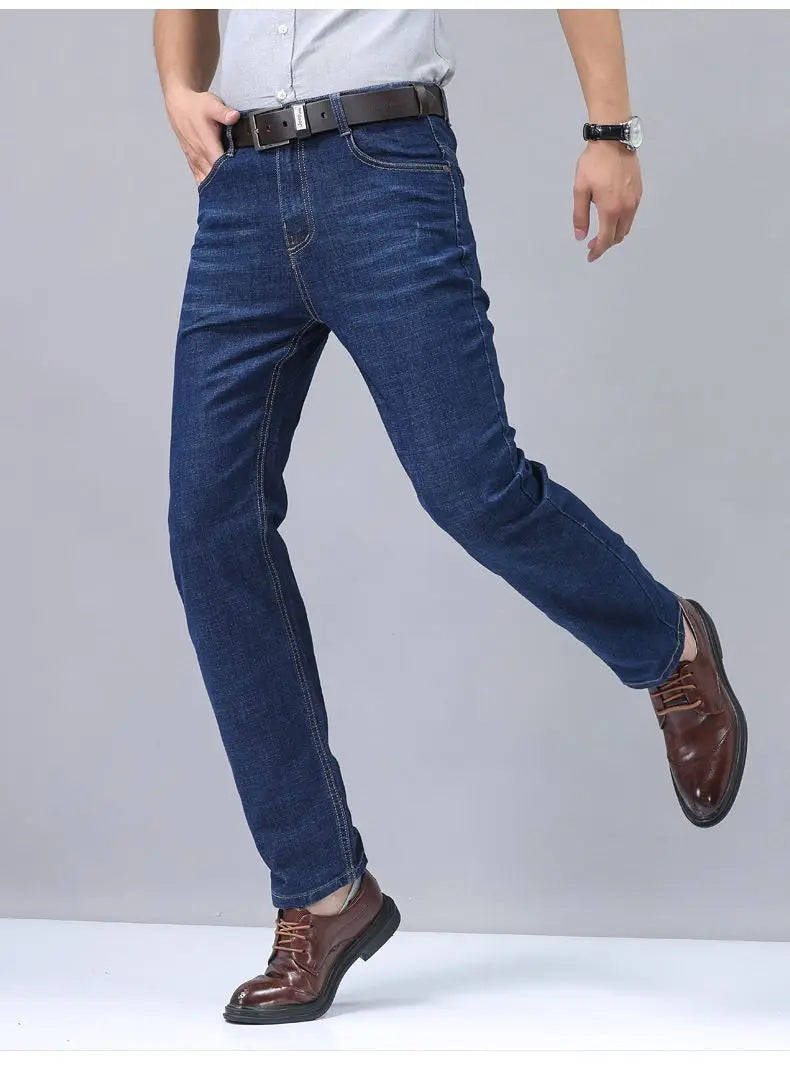 Men's Elastic Cotton Jeans