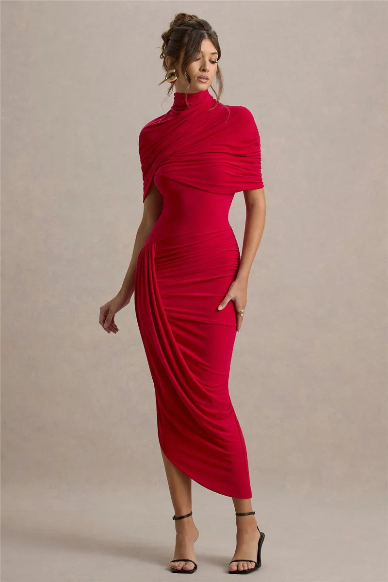 Slim High Waist Long Dress
