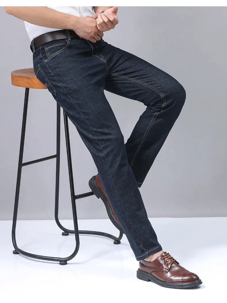 Men's Elastic Cotton Jeans