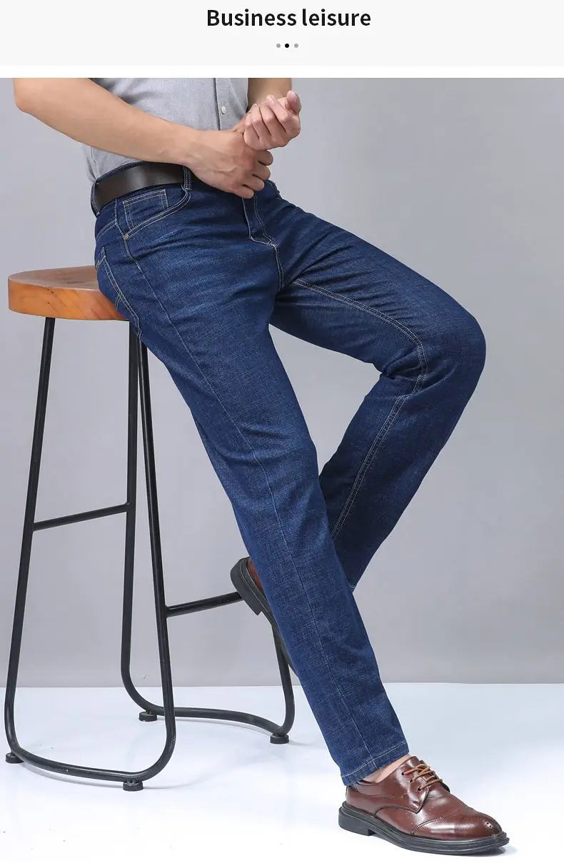 Men's Elastic Cotton Jeans