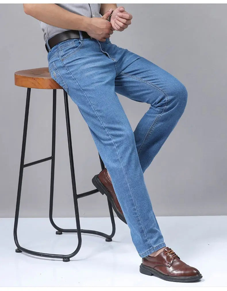 Men's Elastic Cotton Jeans