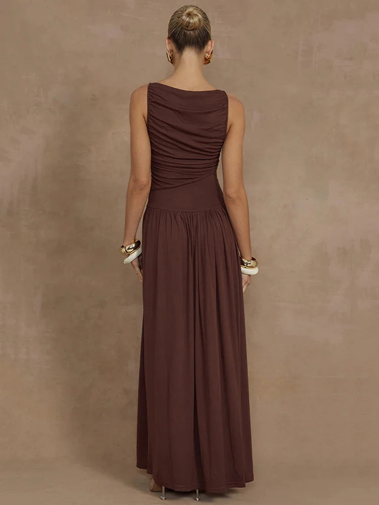 Elegant Sleeveless Maxi Dress