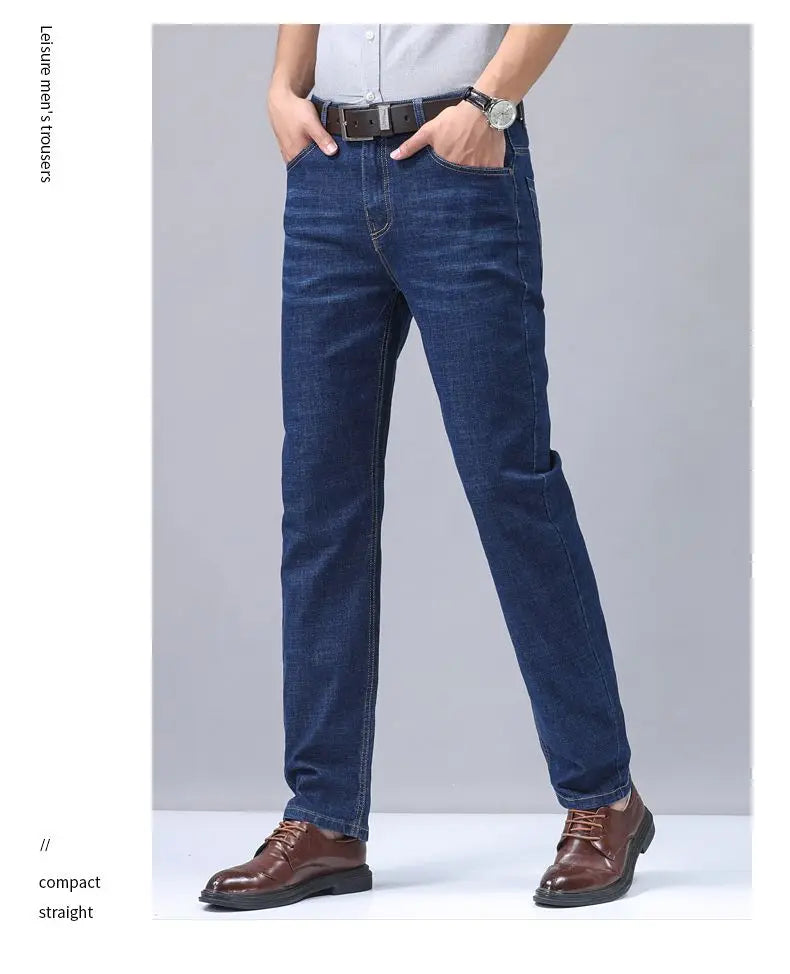 Men's Elastic Cotton Jeans