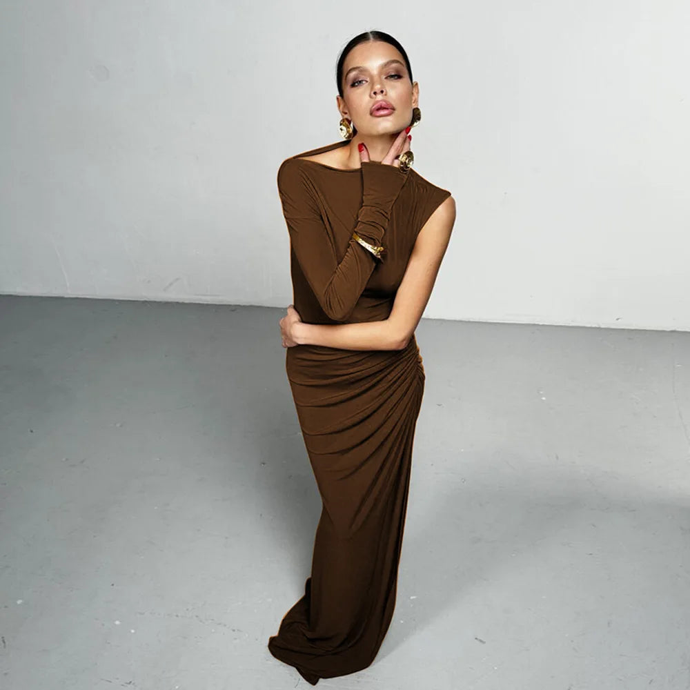 Elegant Single Sleeve Dress