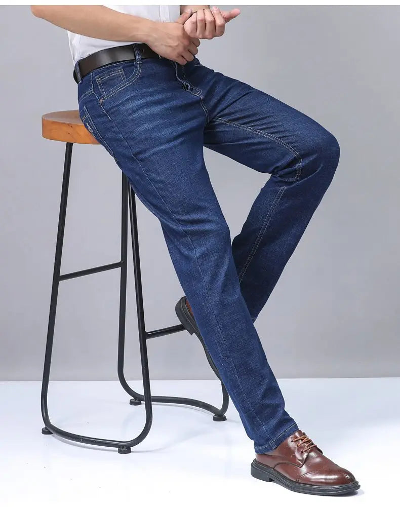 Men's Elastic Cotton Jeans