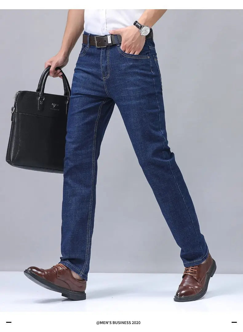 Men's Elastic Cotton Jeans