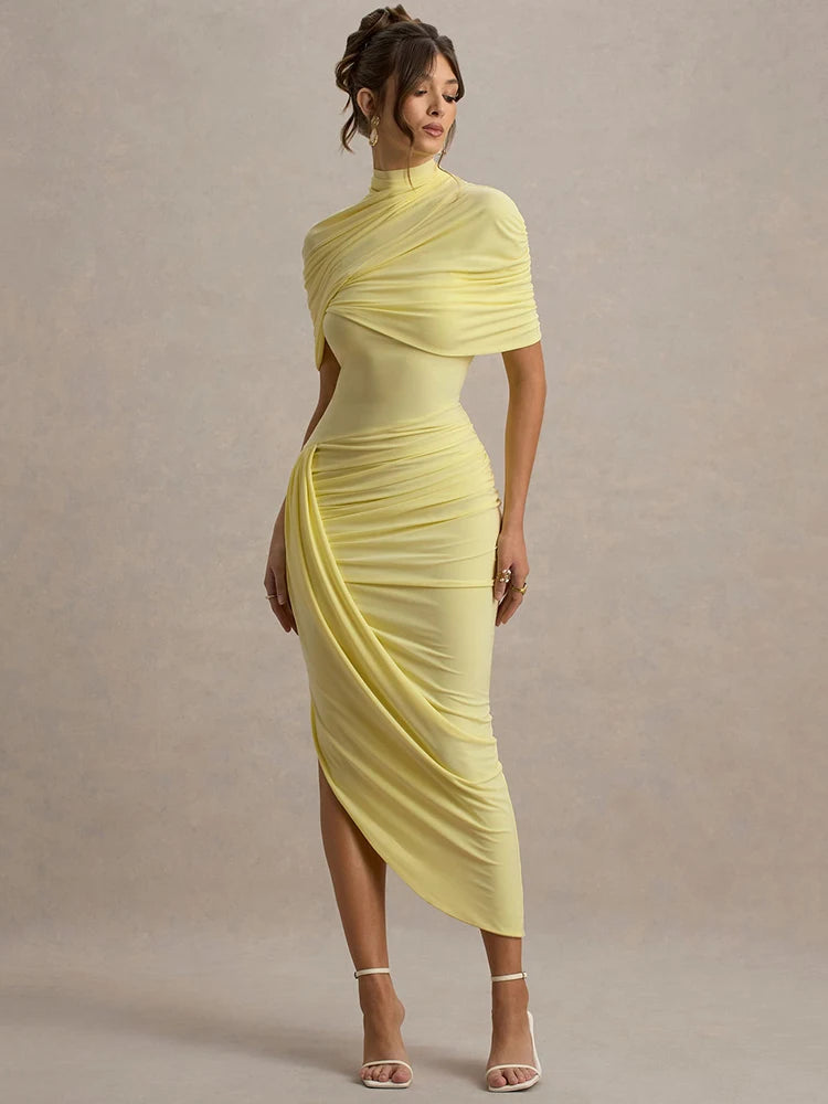 Slim High Waist Long Dress