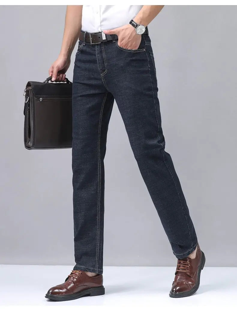 Men's Elastic Cotton Jeans