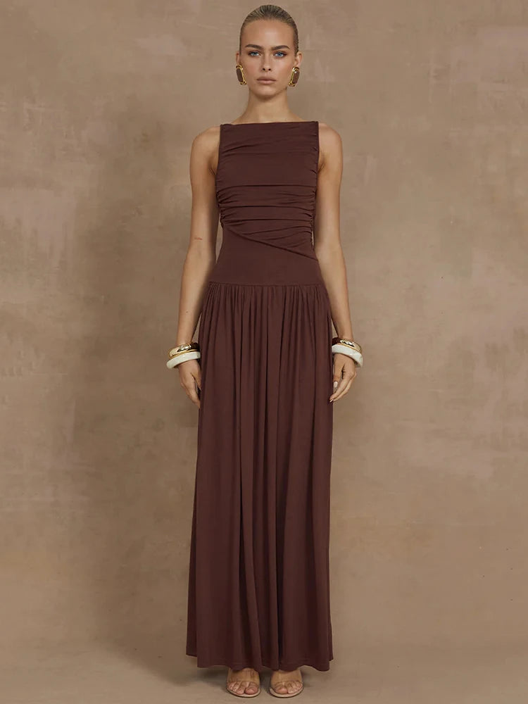 Elegant Sleeveless Maxi Dress