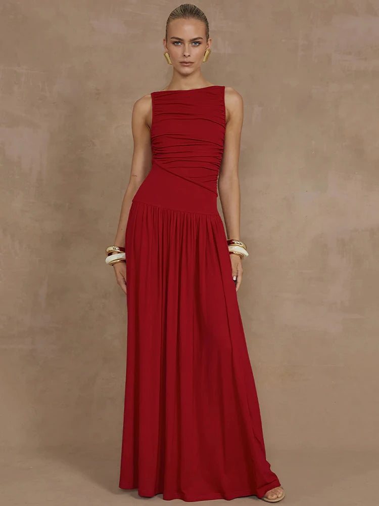 Elegant Sleeveless Maxi Dress