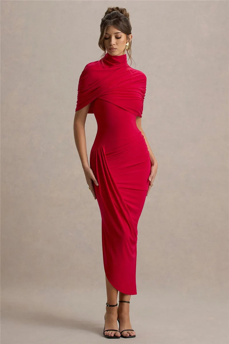 Slim High Waist Long Dress