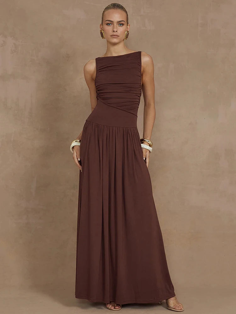 Elegant Sleeveless Maxi Dress