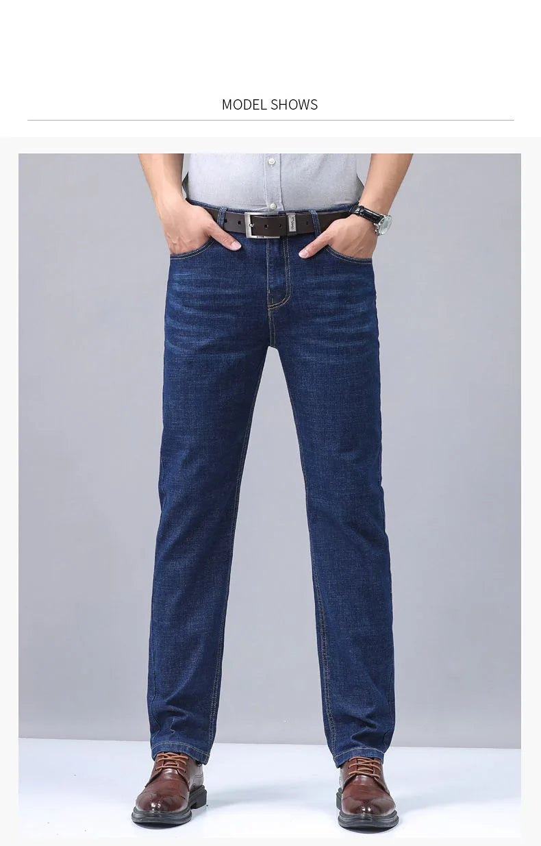 Men's Elastic Cotton Jeans