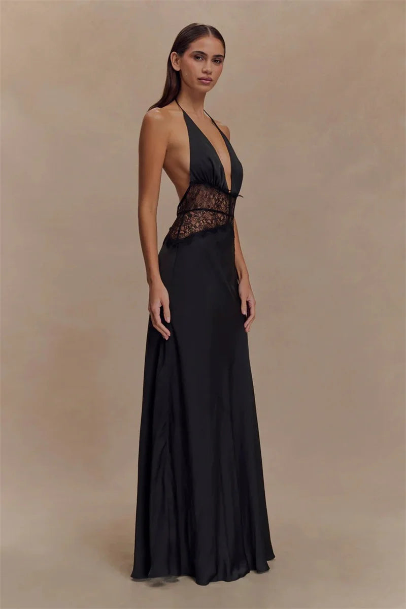 Sleeveless High Waist Long Dress