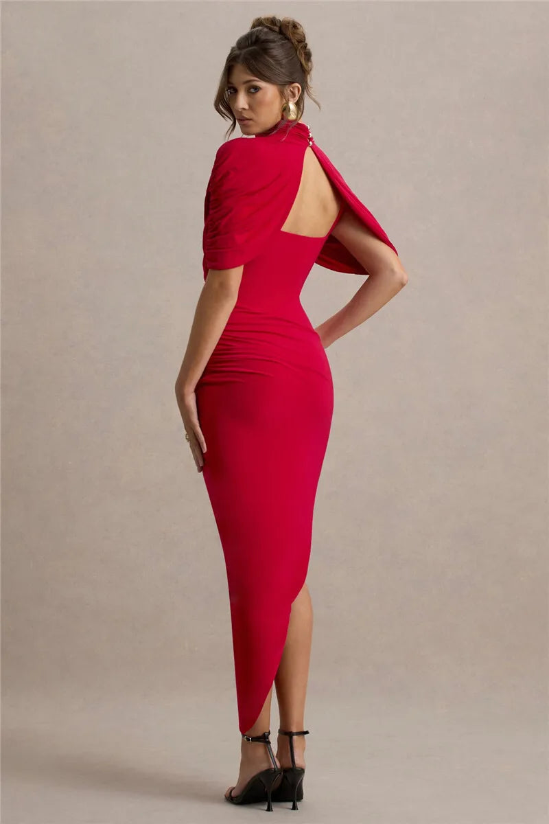 Slim High Waist Long Dress