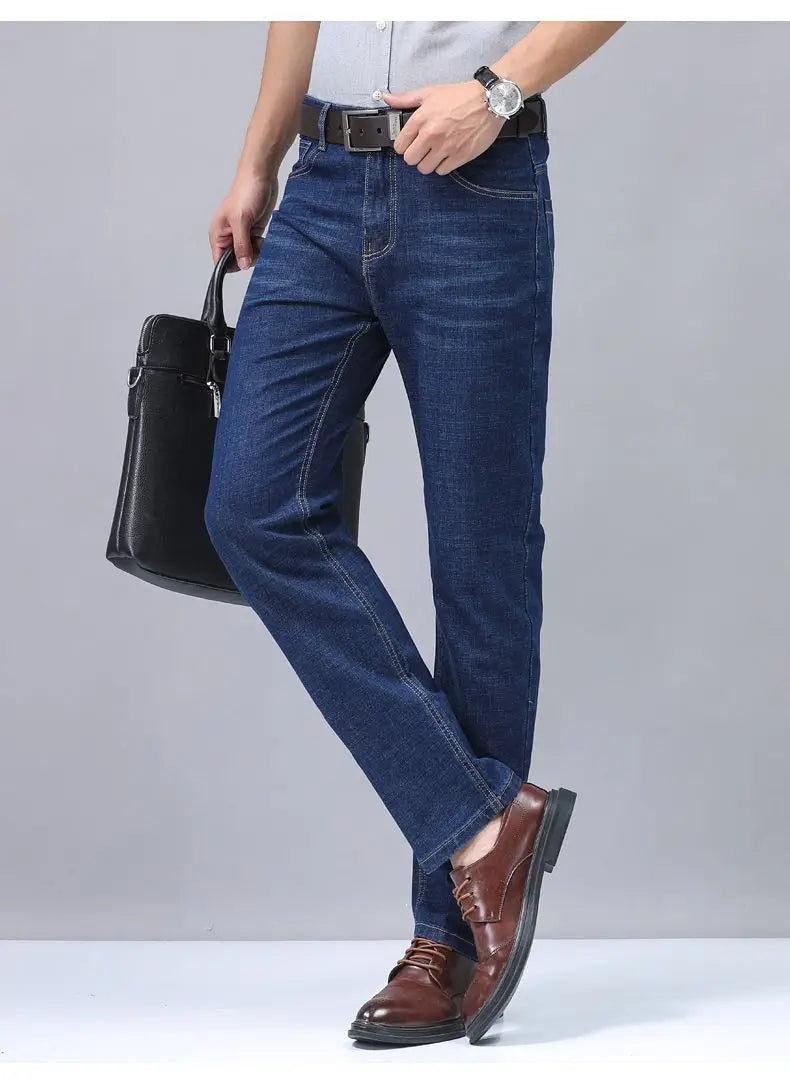 Men's Elastic Cotton Jeans