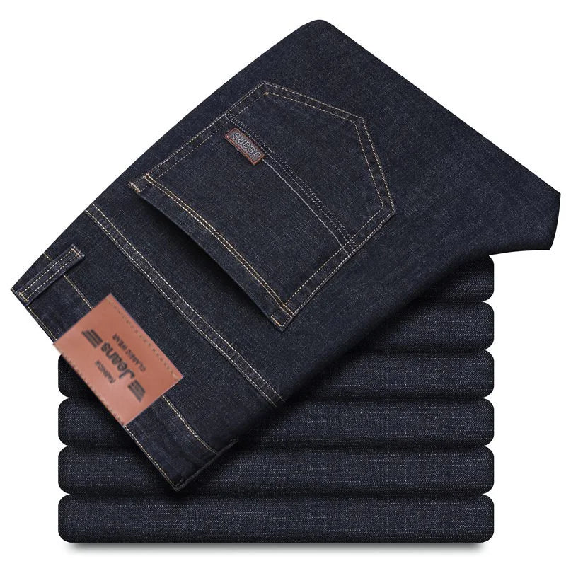 Men's Elastic Cotton Jeans