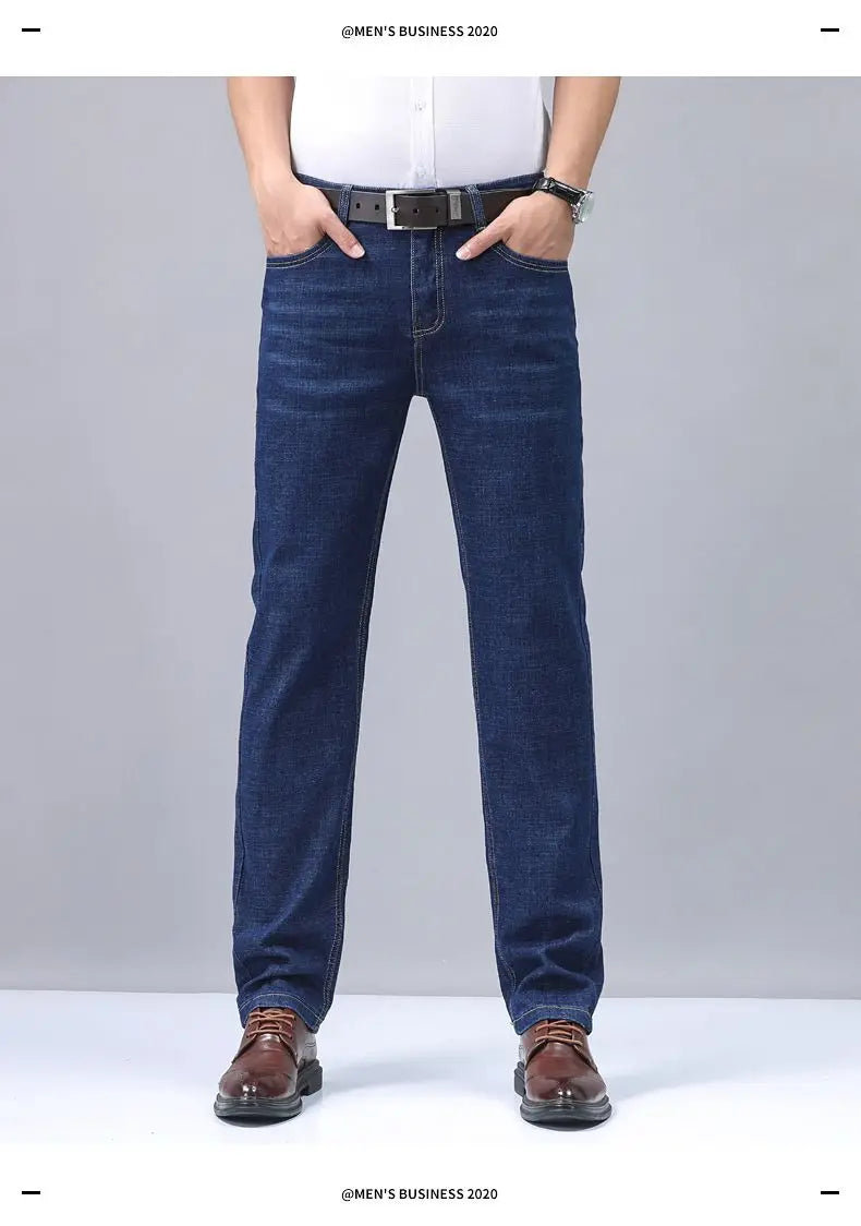 Men's Elastic Cotton Jeans