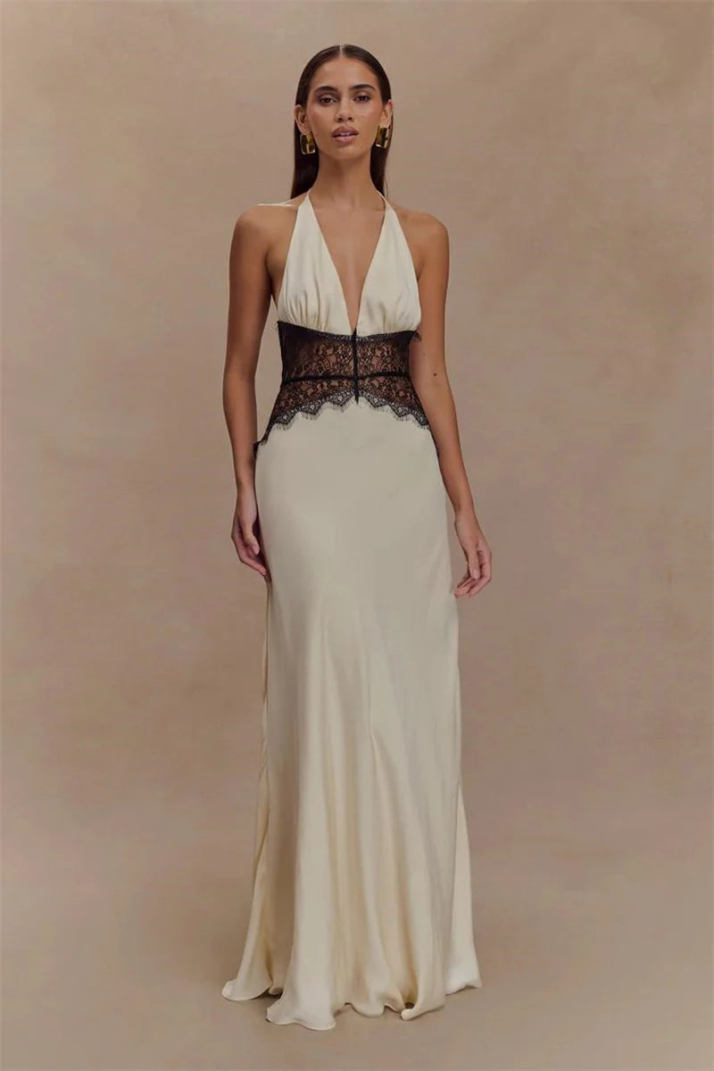 Sleeveless High Waist  Long Dress