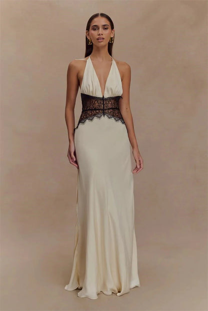 Sleeveless High Waist  Long Dress