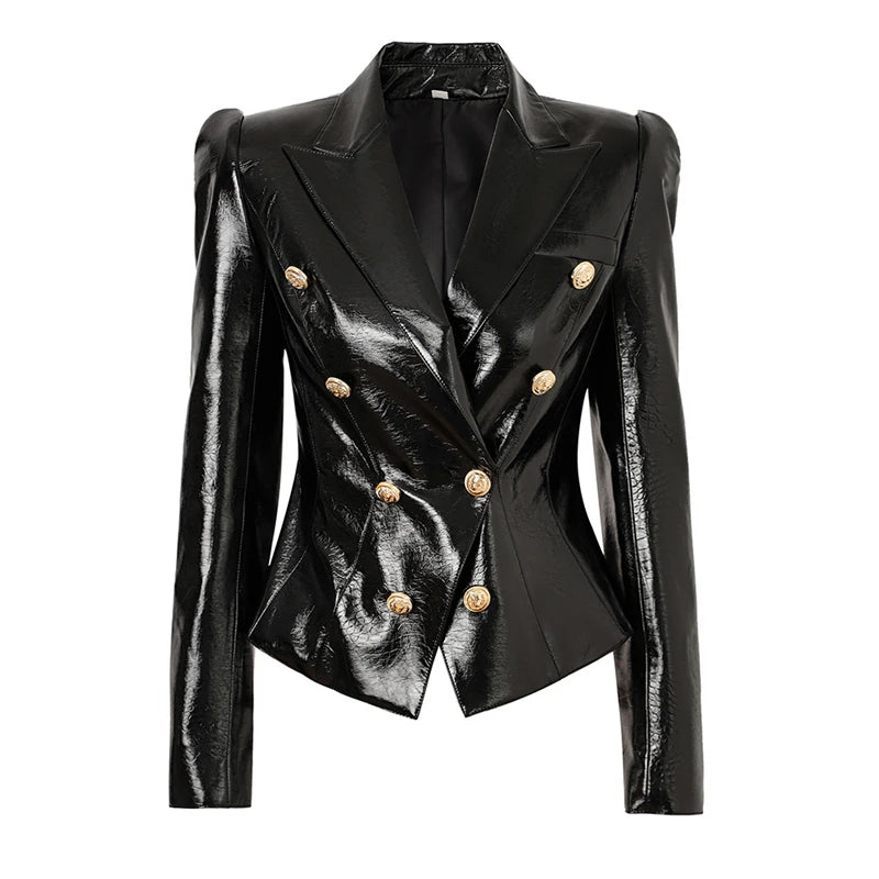 black  leather jacket
