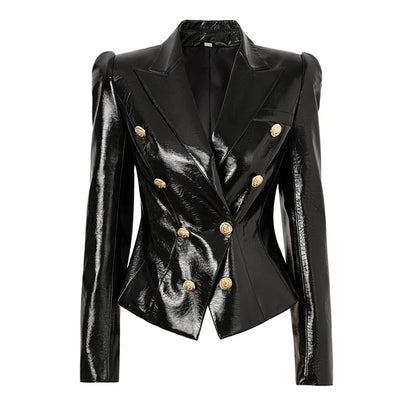 black  leather jacket