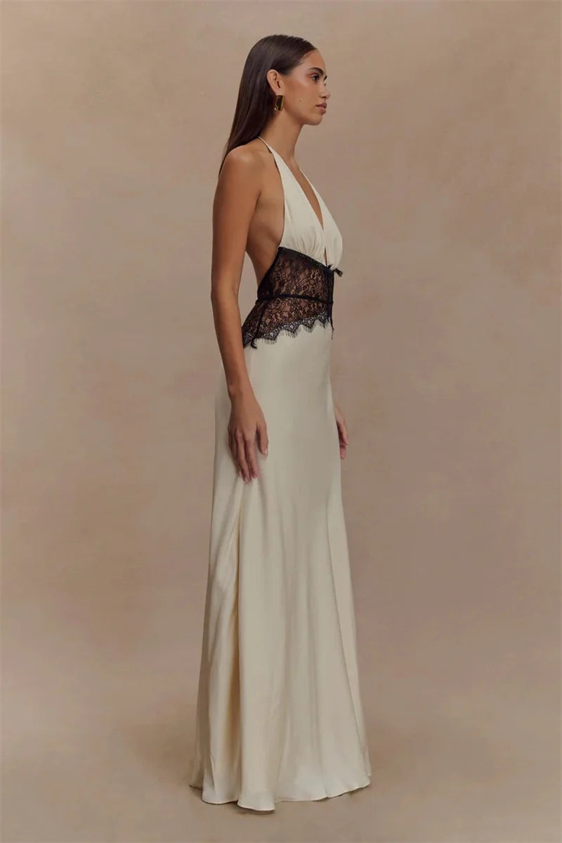 Sleeveless High Waist  Long Dress