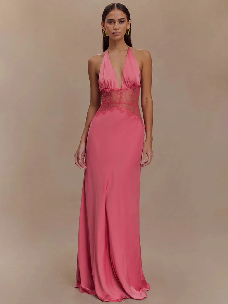 Sleeveless High Waist  Long Dress