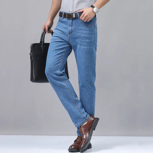 Men's Elastic Cotton Jeans