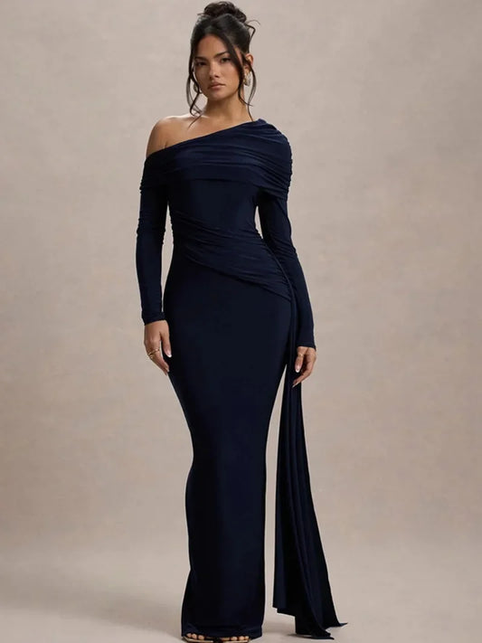 Elegant Full Sleeve High Waist Dress