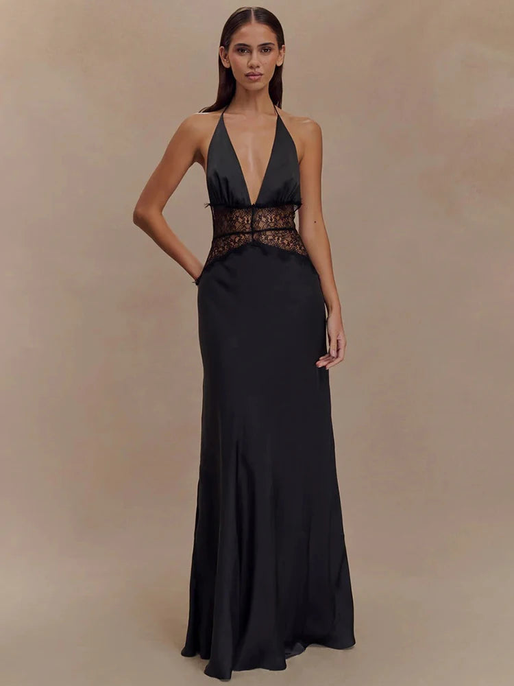 Sleeveless High Waist  Long Dress
