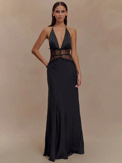Sleeveless High Waist  Long Dress