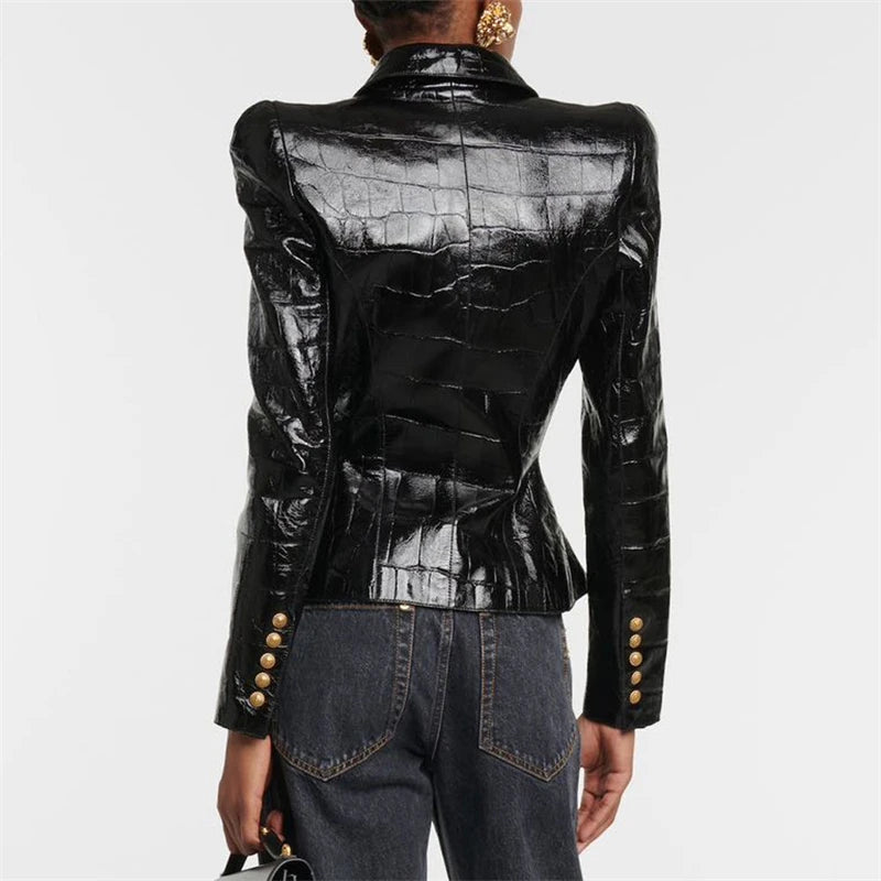 black  leather jacket