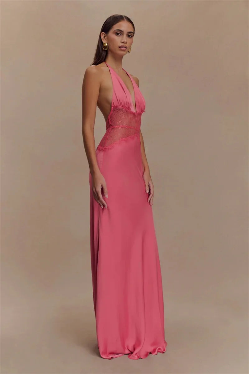 Sleeveless High Waist  Long Dress