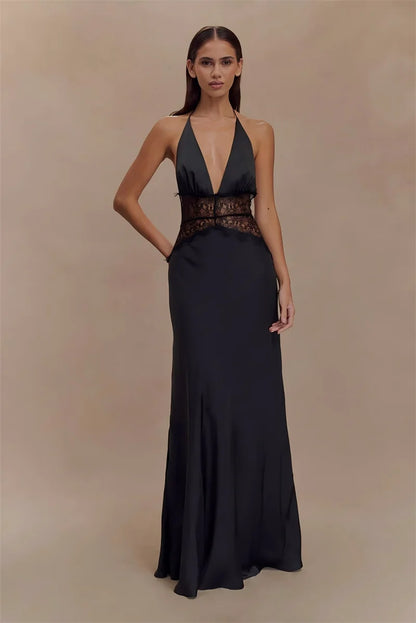 Sleeveless High Waist  Long Dress